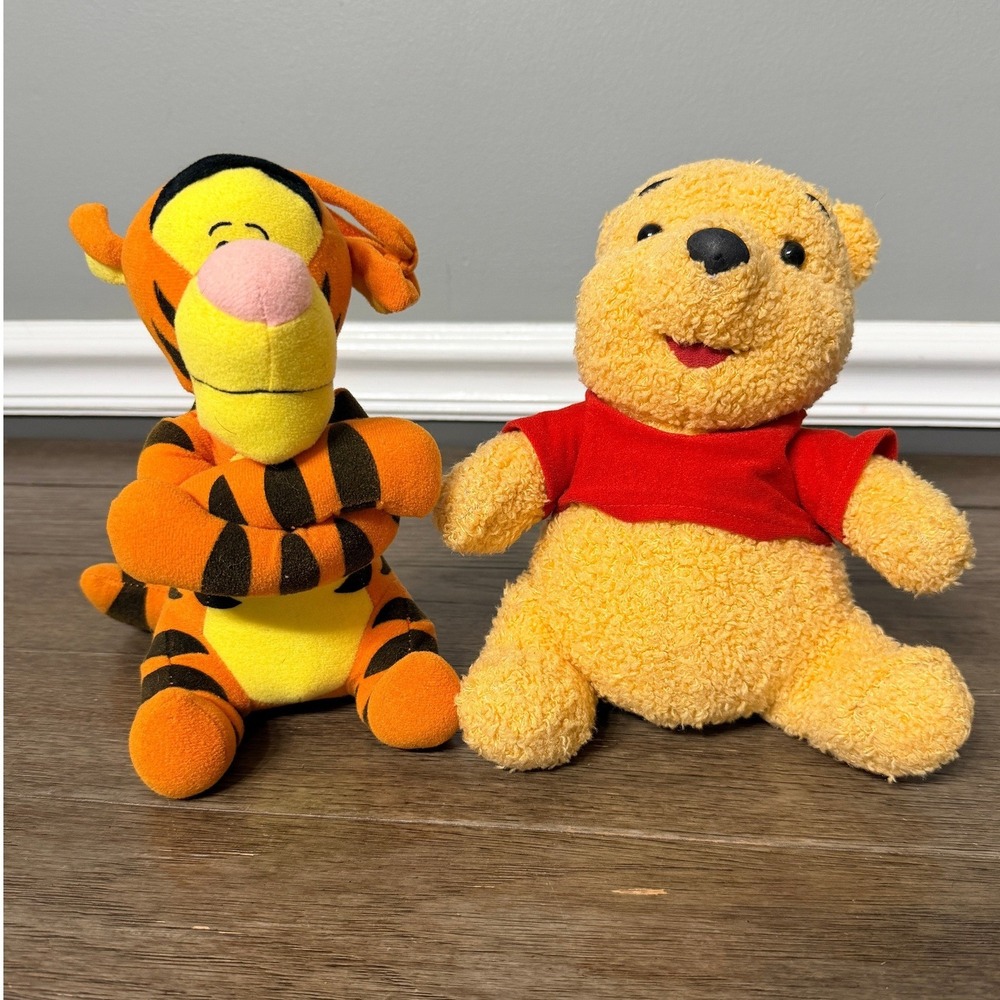 Disney Winnie the Pooh & Tigger Plush Set 1998 Mattel Vintage Stuffed Animals